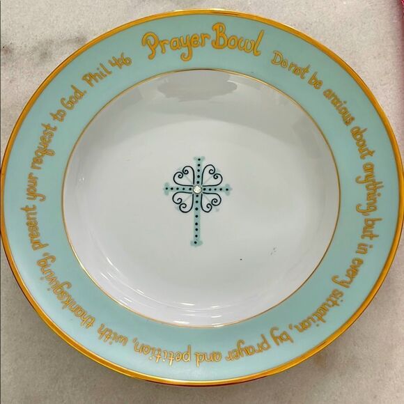 Prayer Bowl Other - Prayer Bowl The Angie Hand Painted in Portugal 18k Gold Phil 4:6